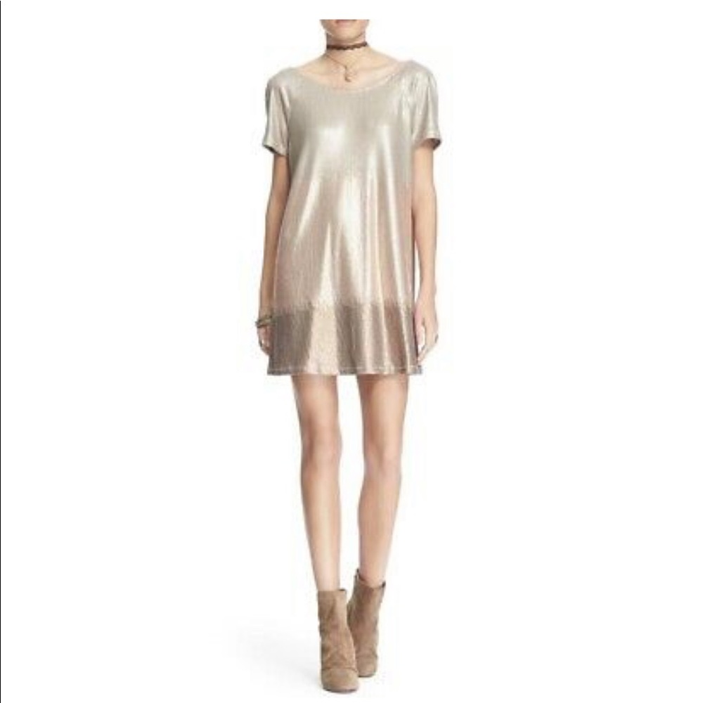 Free People "Drenched In Sequins" Drape-back Dress